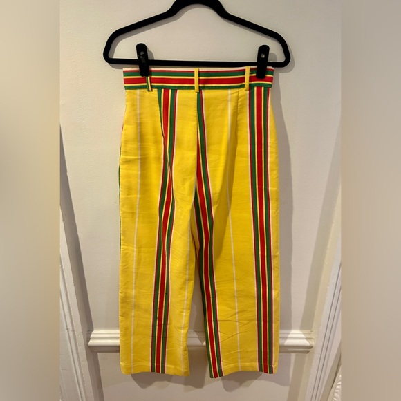 LA VESTE Pipi Striped High-Waisted Yellow Pants - Picture 6 of 6